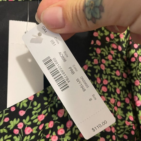 J Crew Floral Pinup Knee Length Dress (M-L) Never Worn - Picture 2 of 2